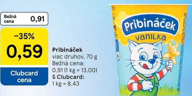 Pribináček, 70 g 