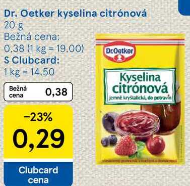 Dr. Oetker kyselina citrónová, 20 g 
