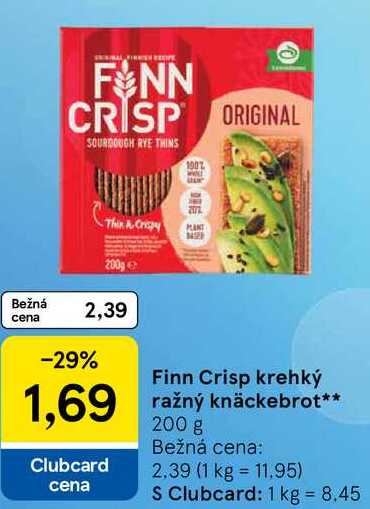 Finn Crisp krehký ražný knäckebrot, 200 g