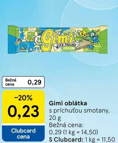 Gimi oblátka, 20 g