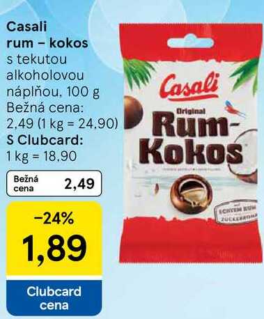 Casali rum - kokos, 100 g