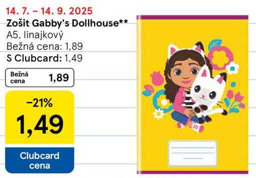 Zošit Gabby's Dollhouse