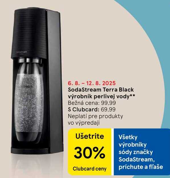 SodaStream Terra Black výrobník perlivej vody