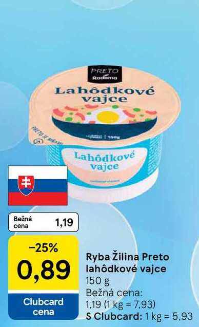 Ryba Žilina Preto lahôdkové vajce, 150 g 
