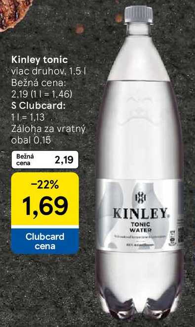 Kinley tonic, 1,5 l