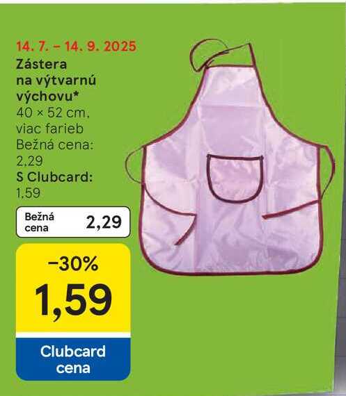 Zástera na výtvarnú výchovu