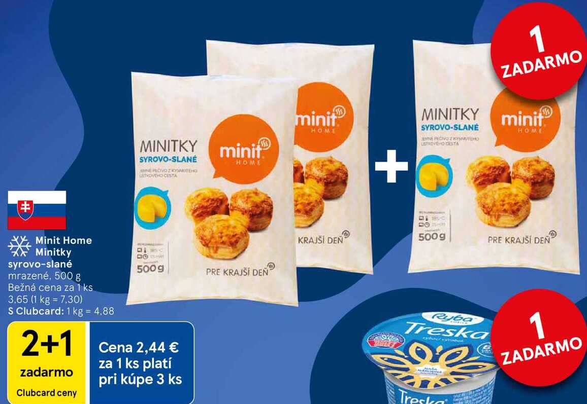 Minit Home Minitky syrovo-slané, 500 g 