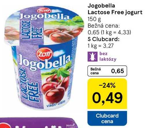 Jogobella Lactose Free jogurt, 150 g 