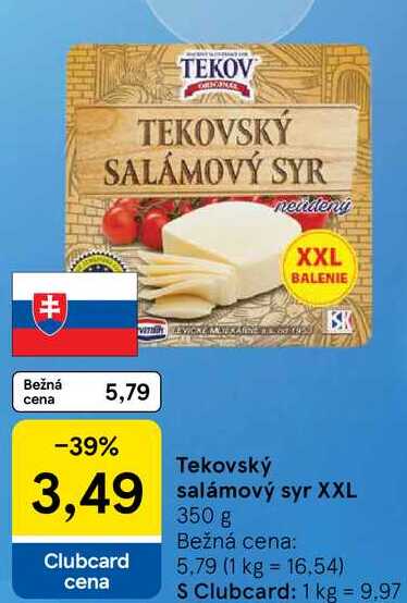 Tekovský salámový syr XXL, 350 g