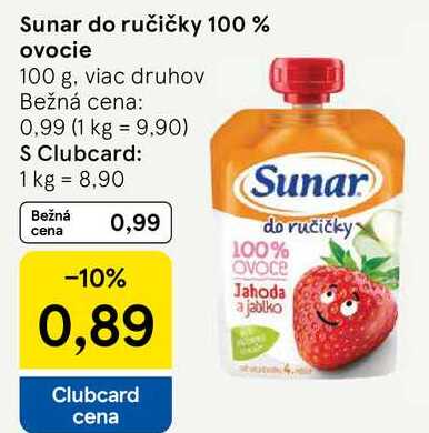 Sunar do ručičky 100 % ovocie, 100 g