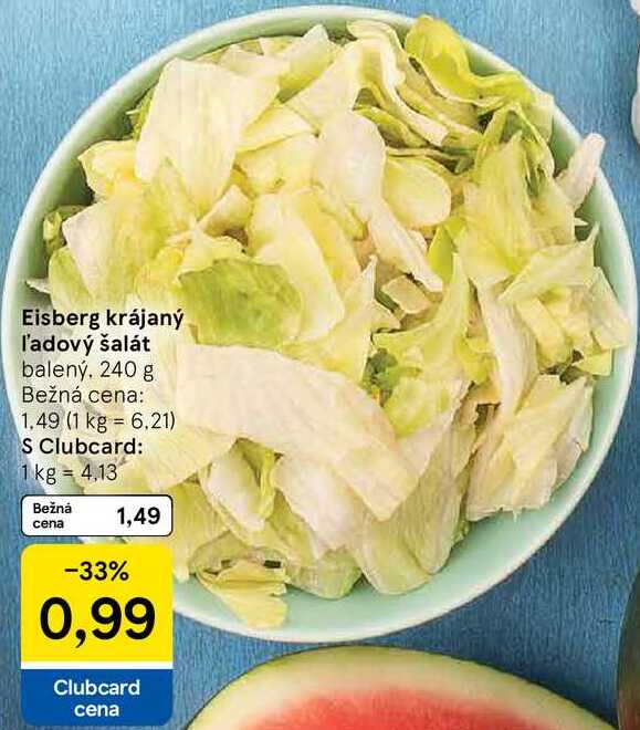 Eisberg krájaný l'adový šalát, 240 g 