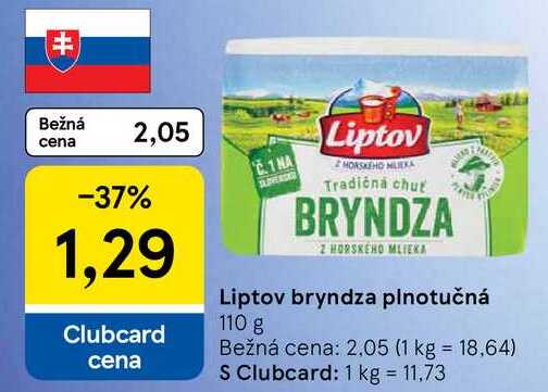 Liptov bryndza plnotučná, 110 g 