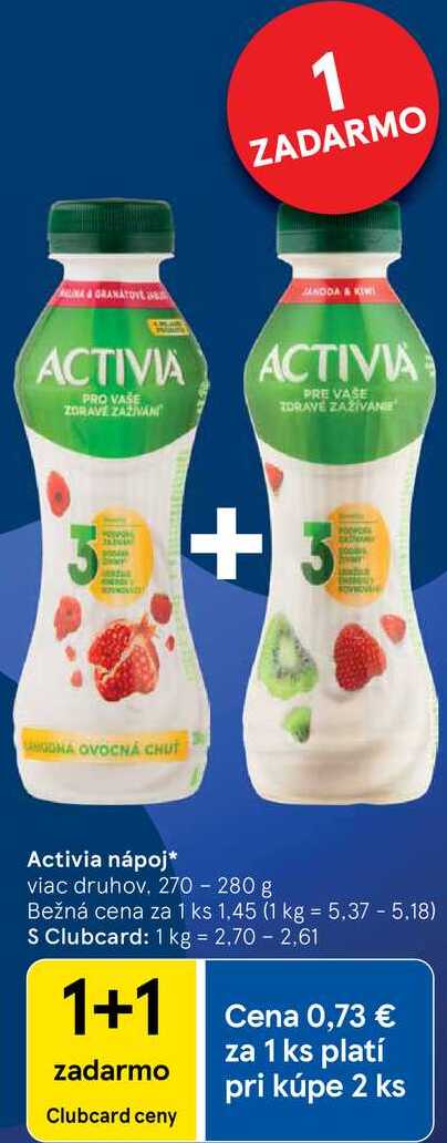 Activia nápoj, 270 - 280 g 