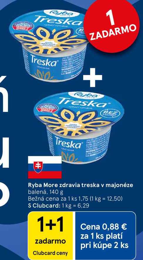Ryba More zdravia treska v majonéze, 140 g 