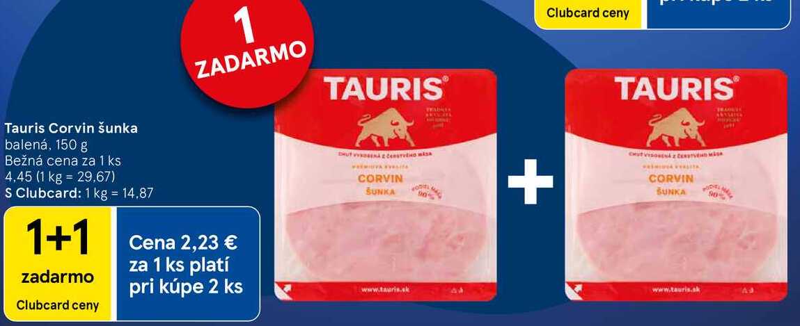 Tauris Corvin šunka, 150 g 