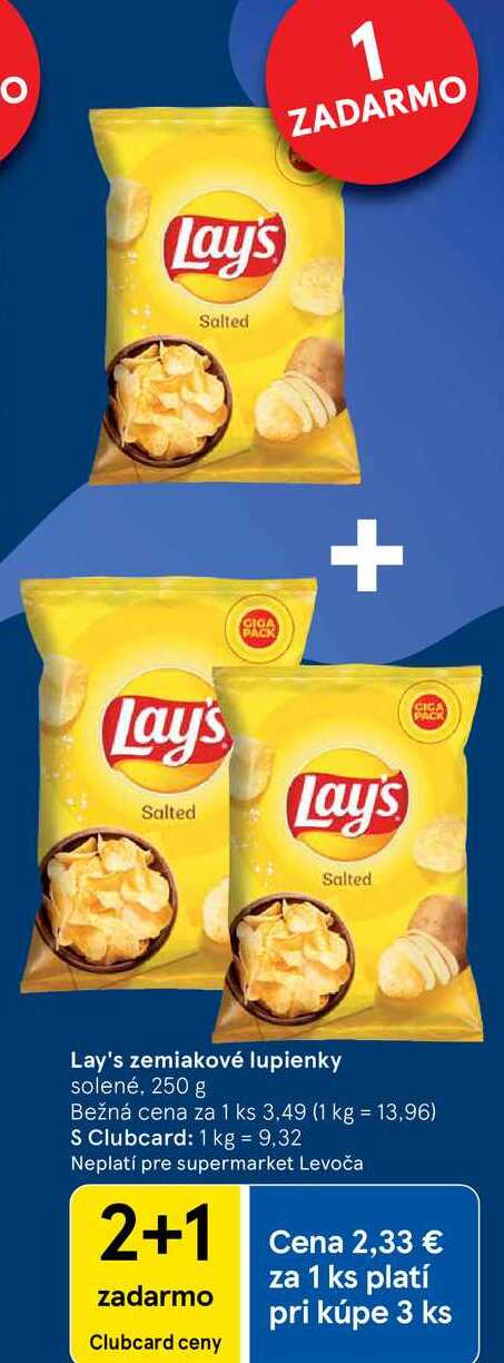 Lay's zemiakové lupienky, 250 g
