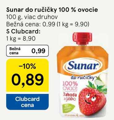 Sunar do ručičky 100 % ovocie, 100 g
