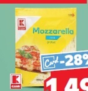 K-Classic Mozzarella strúhaná