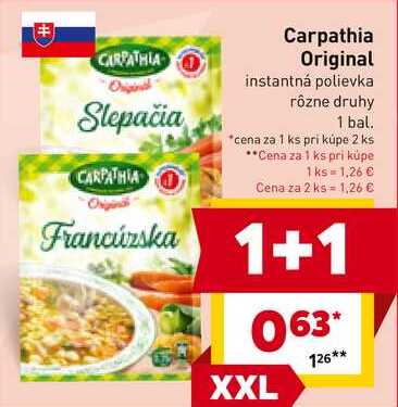 Carpathia Original instantná polievka rôzne druhy 1 bal. 
