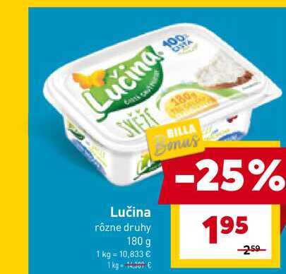 Lučina rôzne druhy 180 g 