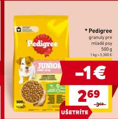 Pedigree granuly pre mladé psy 500 g 