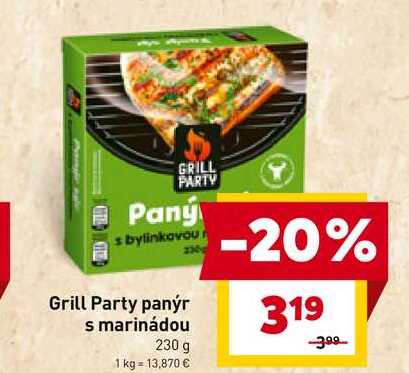 Grill Party panýr s marinádou 230 g 