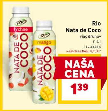 Rio Nata de Coco viac druhov 0,4l