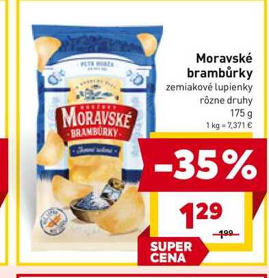 Moravské brambůrky zemiakové lupienky rôzne druhy 175 g 