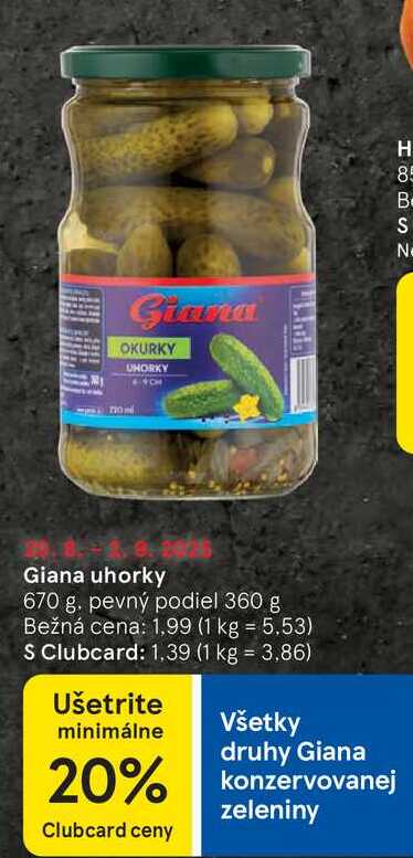 Giana uhorky, 670 g