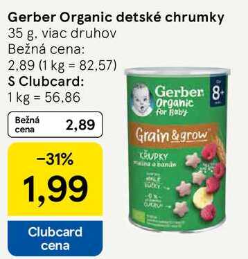 Gerber Organic detské chrumky, 35 g