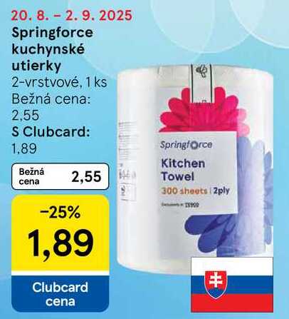 Springforce kuchynské utierky, 1 ks
