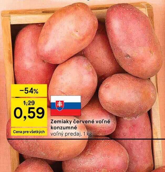 Zemiaky červené voľné konzumné, 1 kg