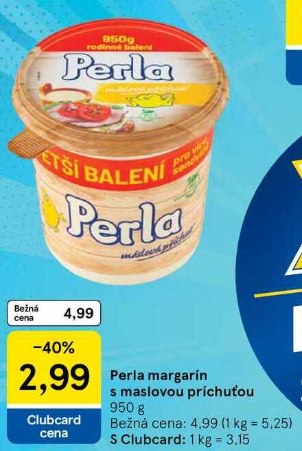 Perla margarin s maslovou príchuťou, 950 g 