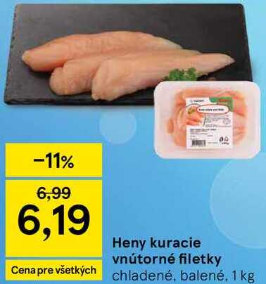 Heny kuracie vnútorné filetky, 1 kg