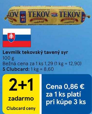 Levmilk tekovský tavený syr, 100 g 