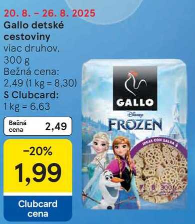 Gallo detské cestoviny, 300 g 
