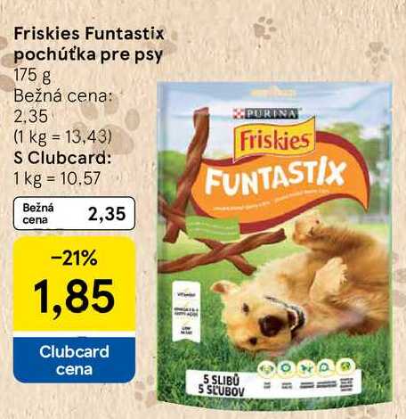Friskies Funtastix pochúťka pre psy, 175 g