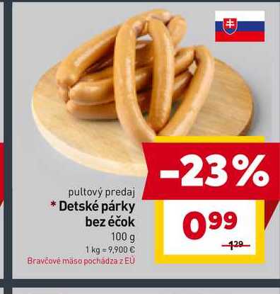 Detské párky bez éčok 100 g
