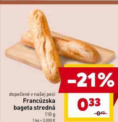 Francúzska bageta stredná 110 g