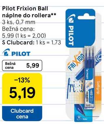 Pilot Frixion Ball náplne do rollera, 3 ks