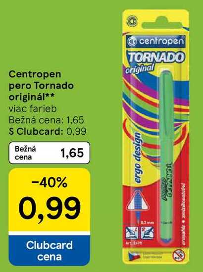 Centropen pero Tornado originál