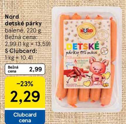 Nord detské párky, 220 g