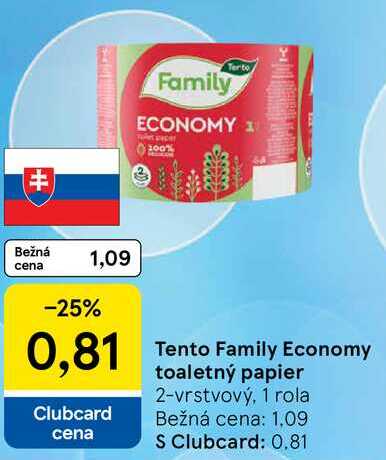 Tento Family Economy toaletný papier, 1 rola 