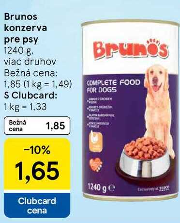Brunos konzerva pre psy, 1240 g