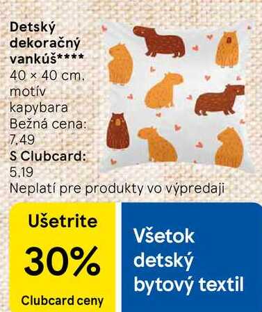 Detský dekoračný vankúš