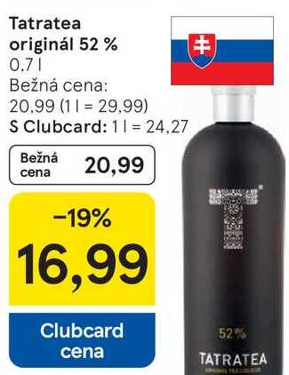Tatratea originál 52 %, 0,7 l