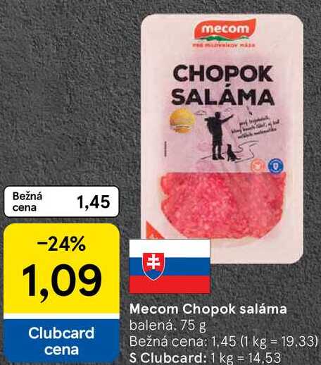Mecom Chopok saláma, 75 g