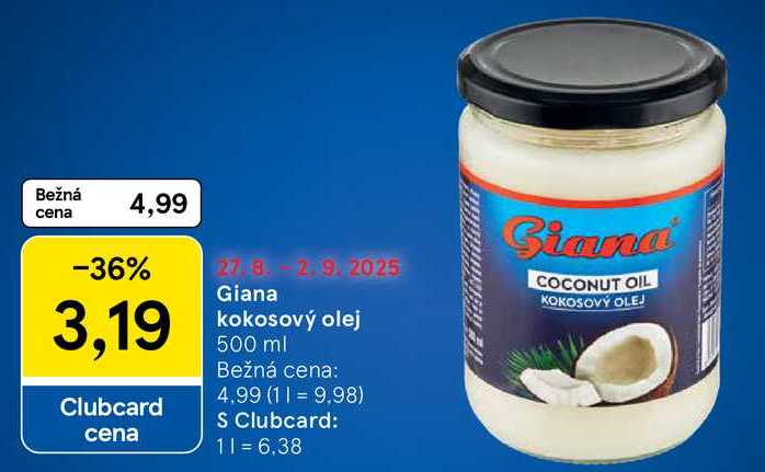 Giana kokosový olej, 500 ml