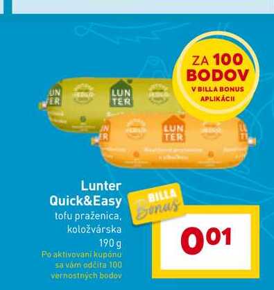 Lunter Quick&Easy tofu praženica koložvárska 190 g