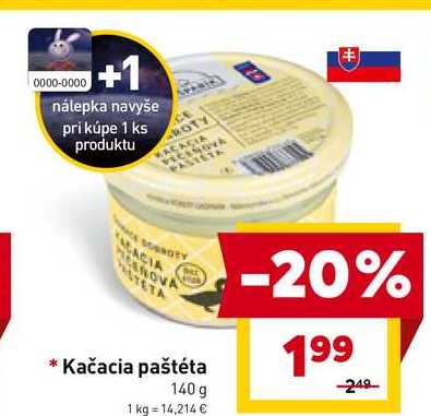 Kačacia paštéta 140g 